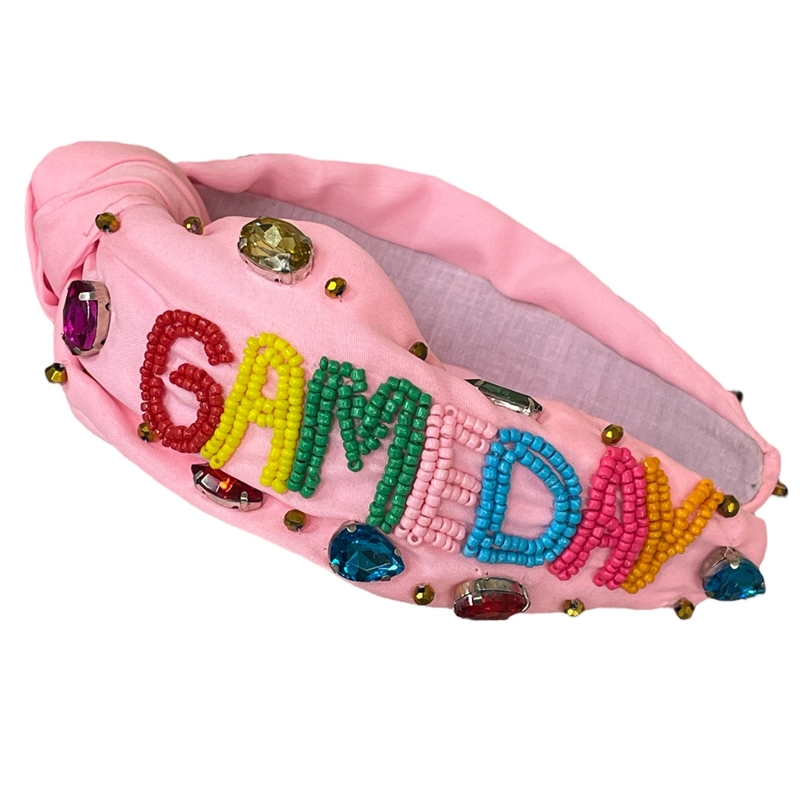 20-0232  MULTI COLOR  GAME DAY BEADED HEADBAND