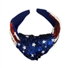 20-0356RD SEQUINS AMERICAN FLAG HEADBAND