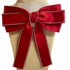 20-0419RD  RED HAIR BOW WITH RHINESTONES