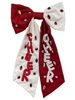 20-0486 BURGUNDY & WHITE LARGE BOW