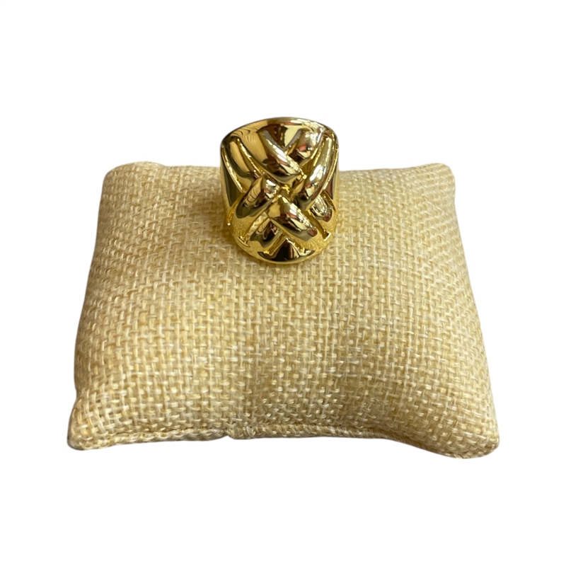 20260W  TWISTED LONG  ADJUSTABLE RING