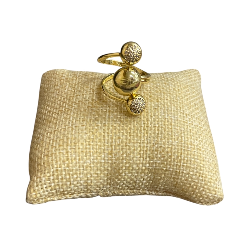 20263L  GOLD BALL LONG  ADJUSTABLE RING