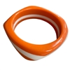 202OGE  ORANGE WHITE  CHUNKY  BRACELET