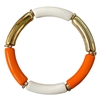 202OGG  WHITE ORANGE GOLD  SMALL ACRYLIC BRACELET