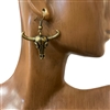 20CW ANTIQUE GOLD COW HEAD EARRINGS