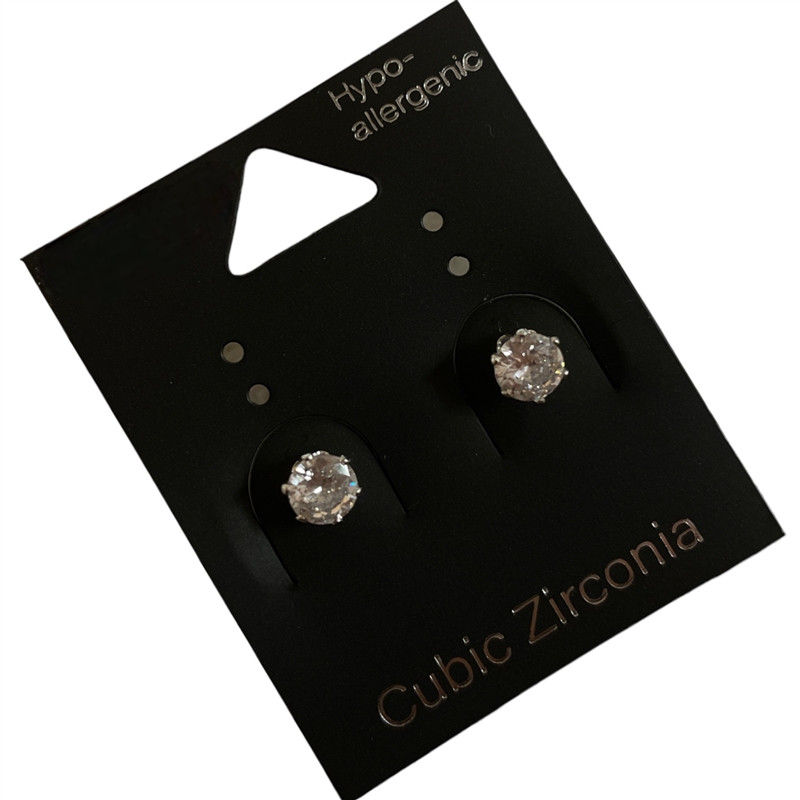 21118 SMALL SILVER ROUND STUD EARRINGS