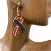 246 RIBBON AMERICAN FLAG EARRINGS