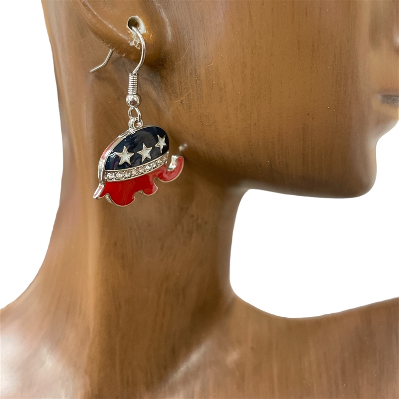 24750CR-S AMERICAN FLAG EARRINGS