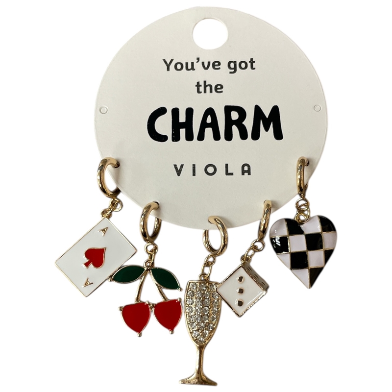 25-0110 DICE AND CARD 5 PIECE MULTI CHARM SET