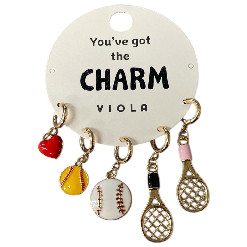 25-0113 HEART SPORTS 5 PIECE MULTI CHARM SET