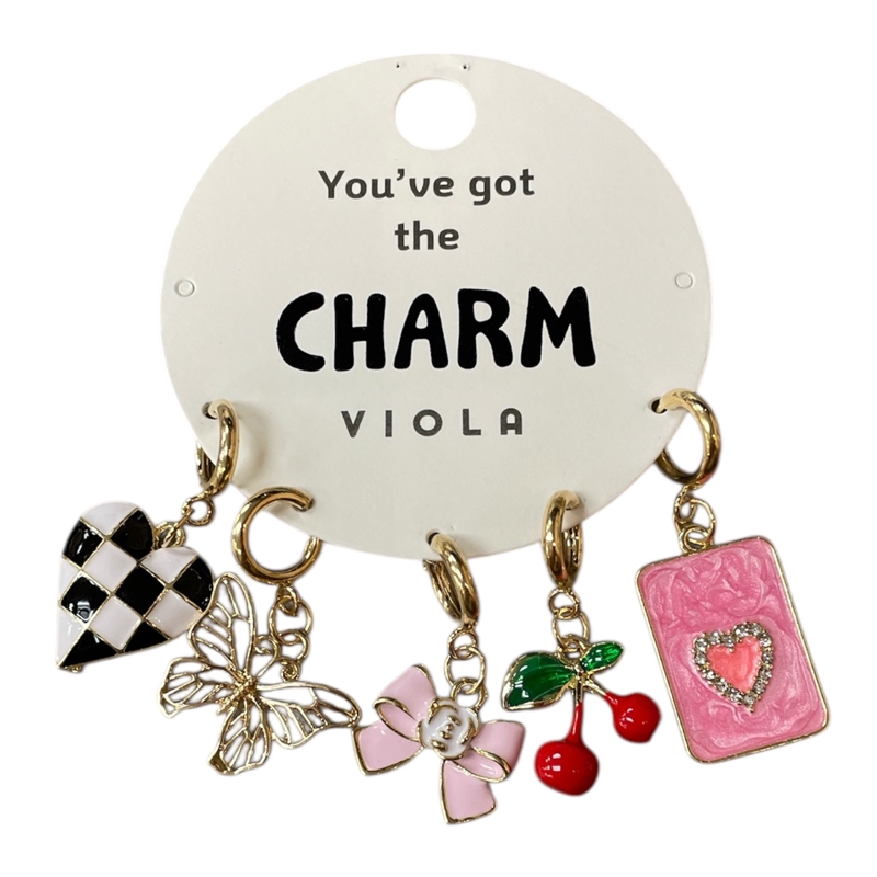 25-0114 BUTTERFLY 5 PIECE MULTI CHARM SET