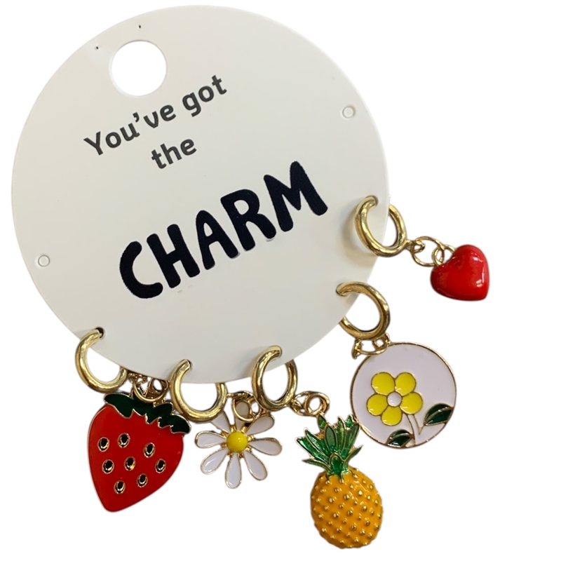 25-0118 STRAWBERRY 5 PC MULTI CHARM SET
