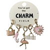 25-0120 PINK BALLERINA 5 PIECE MULTI CHARM SET