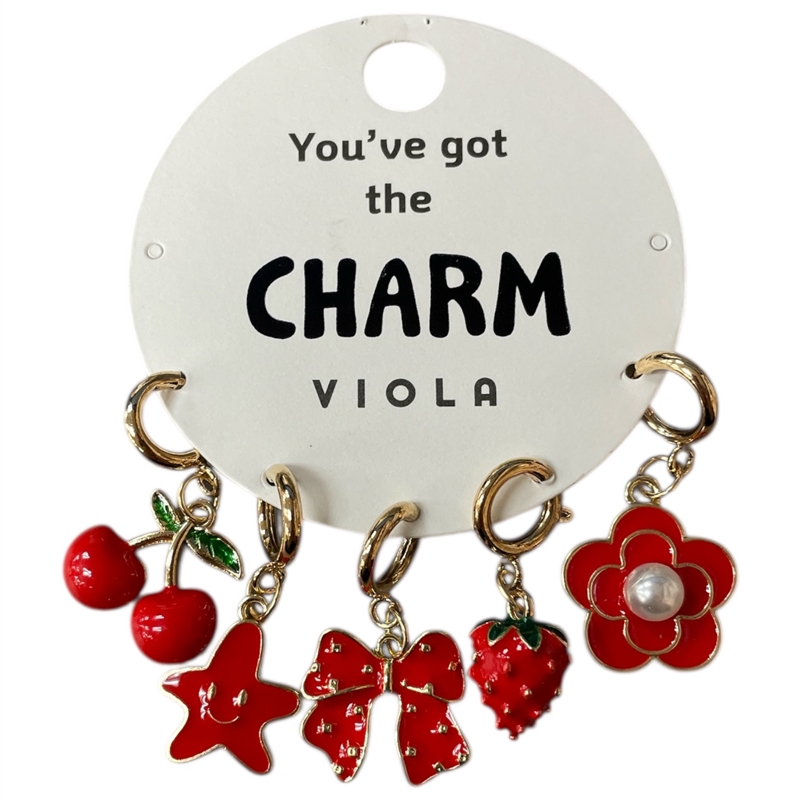 25-0131 CHERRY RED 5 PIECE MULTI CHARM SET