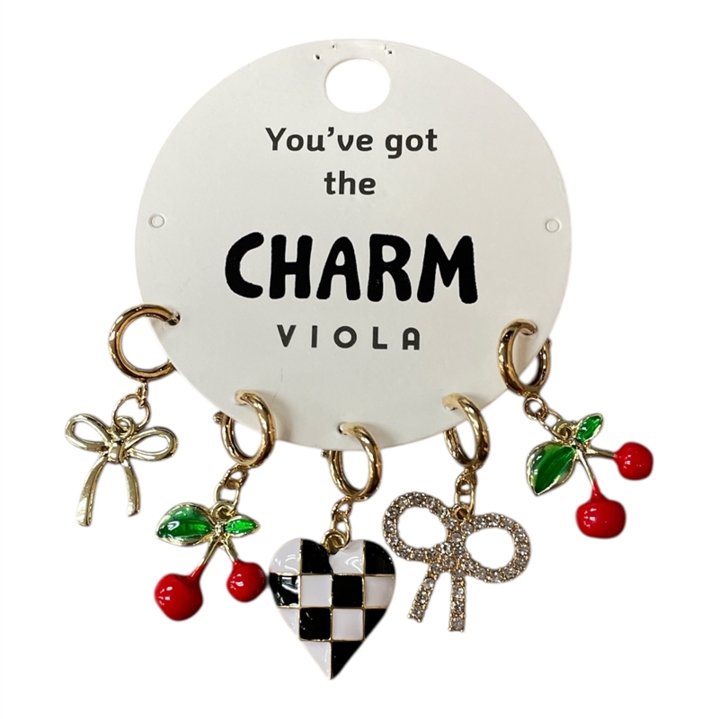25-0133 CHERRY & BOWS 5 PIECE MULTI CHARM SET