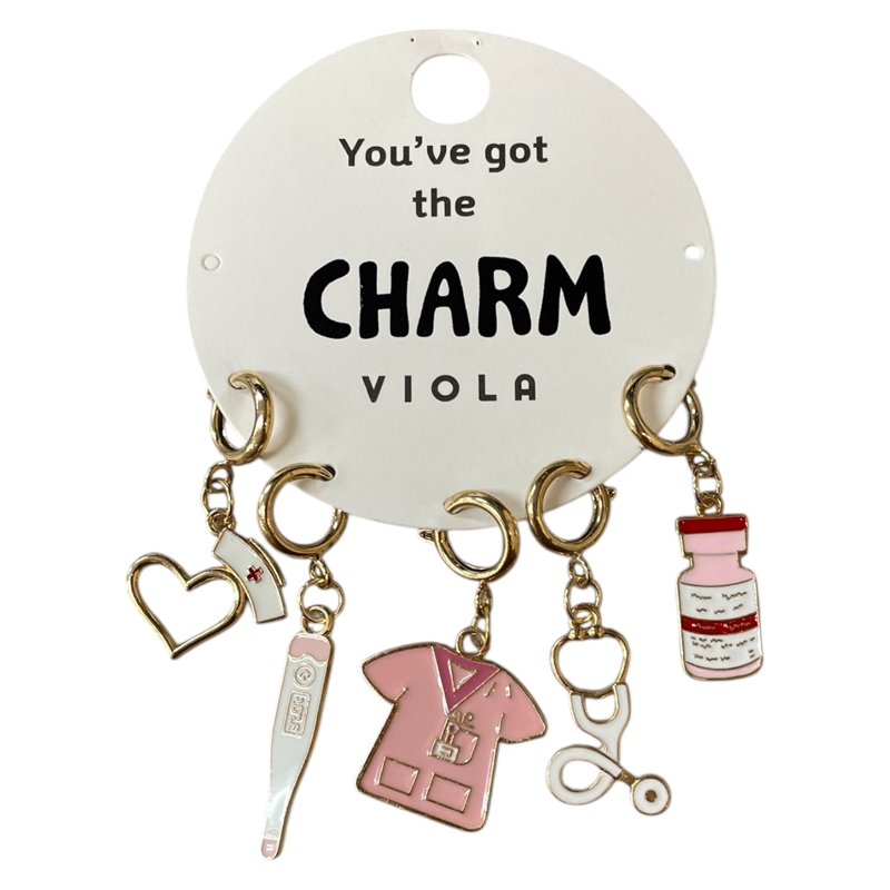 25-0134 PINK NURSE 5 PIECE MULTI CHARM SET