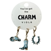 25-0154T COW PRINT TURQUOISE 3 PIECE WESTERN MULTI CHARM SET
