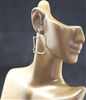 25216 HAMMERED GA STATE OUTLINE EARRINGS