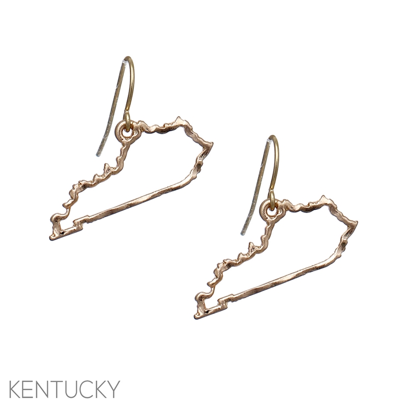 25247 KY KENTUCKY STATE EARRINGS