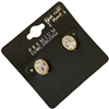 25525CR OVAL CUBIC ZIRCONIA STUDS EARRINGS