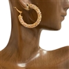 2558  30''MEDIUM RHINESTONE HOOP EARRINGS