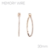 25660-30CR RHINESTONE HOOP EARRINGS