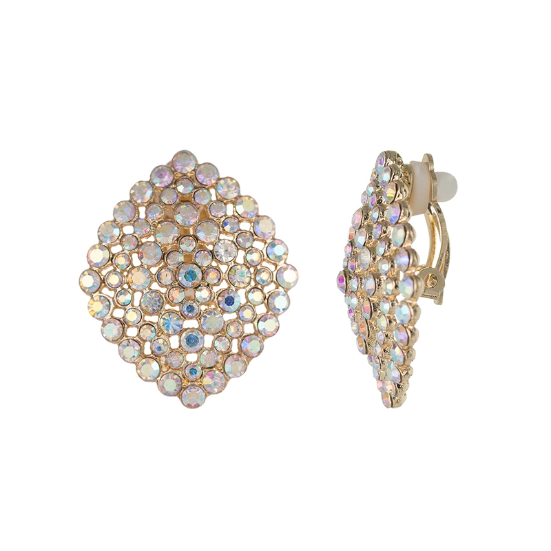 25664 CRYSTAL CLIP ON EARRINGS