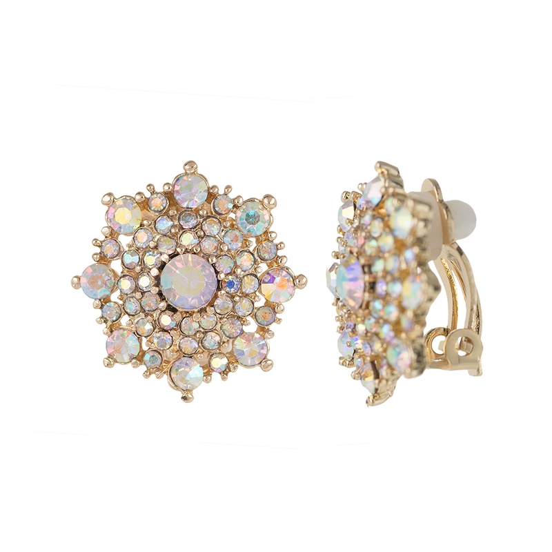 25672 CRYSTAL CLIP ON EARRINGS