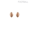 25943 HAMMERED TINY FOOTBALL STUD EARRINGS