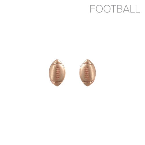 25943 HAMMERED TINY FOOTBALL STUD EARRINGS