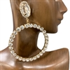 25962   RHINESTONE LARGE HOOP  EARRINGS