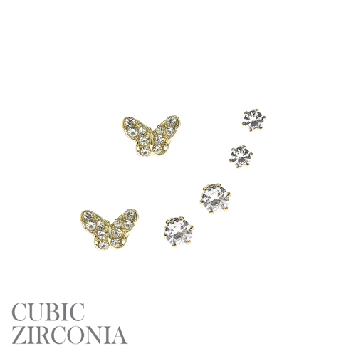 26100 3 PACK RHINESTONE STUDS