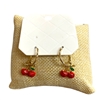 26362 SMALL HOOP CHERRY EARRINGS