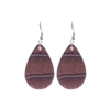 26532 SMALL TEARDROP LEATHER EARRING