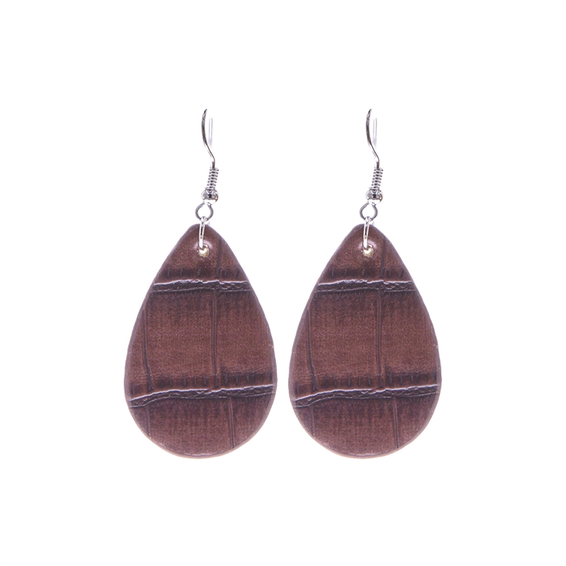 26532 SMALL TEARDROP LEATHER EARRING