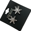 26551 CUBIC ZIRCONIA SILVER  SNOWFLAKE EARRINGS