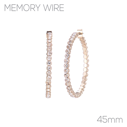 26706-45 ROUND RHINESTONE  HOOP