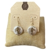 26755 SMALL ROUND PEARL GOLD SEA HORSE POST EARRING
