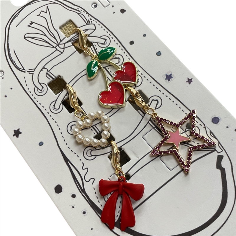 27-0055 HEART & STAR CHARMS SHOES CHARMS
