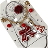 27-0060B BURGUNDY CHARMS SHOES JEWELRY