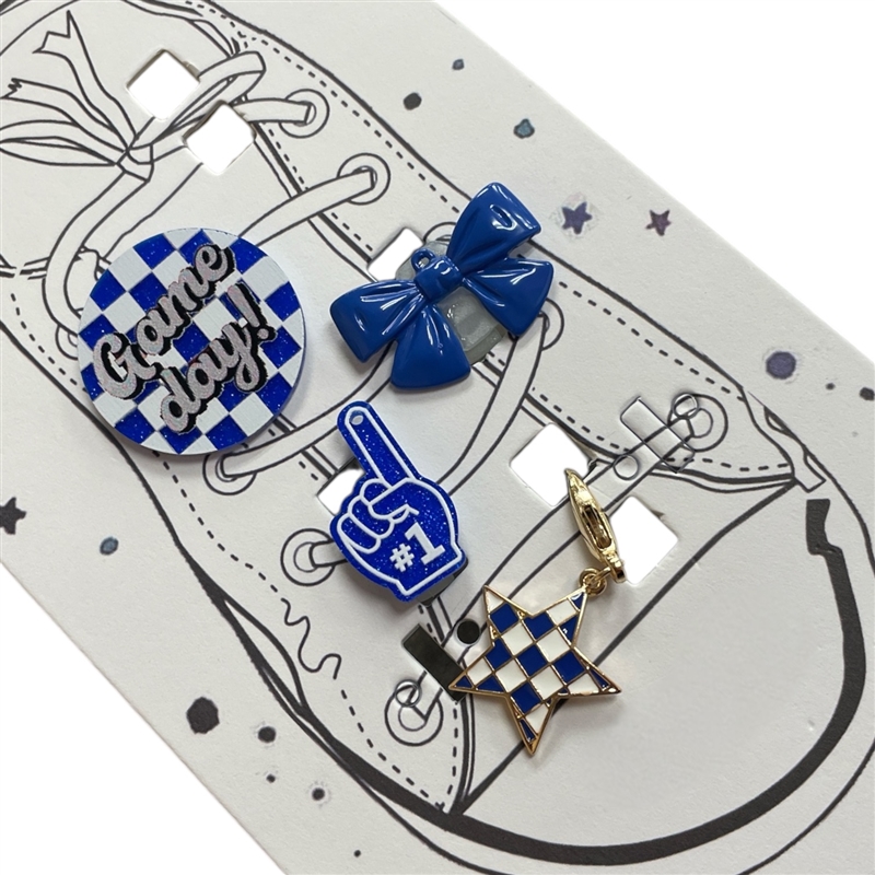 27-0062B   BLUE  GAME DAY  CHARMS SHOES CHARMS