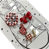 27-0062RW  RED BLACK  GAME DAY  CHARMS SHOES CHARMS