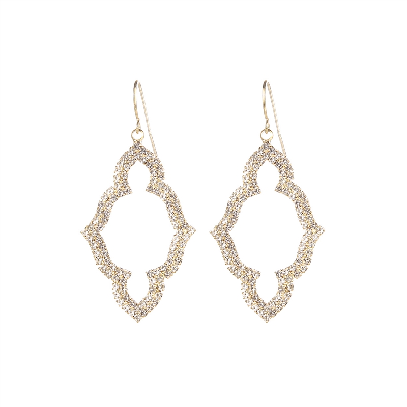 27050 RHINESTONE MOROCCAN DANGLE EARRINGS