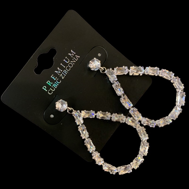 27064CR TEARDROP CUBIC ZIRCONIA EARRINGS