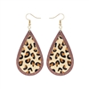 27069BE WOODEN TEARDROP BEIGE ANIMALPRINT POST ER