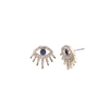 27073CR RHINESTONE EVIL EYE SMALL STUD EARRINGS