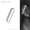 27135 RHINESTONE SILVER 3MM RECTANGLE EAR CUFF