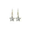 27292 HAMMERED TWO TONE SMALL STAR POST EARRINGS