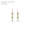 27342 TRIANGLE FRESH WATER PEARL DANGLE EARRINGS