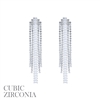 27358CR -S  CASCADING  CUBIC ZIRCONIA RHINESTONE EARRINGS